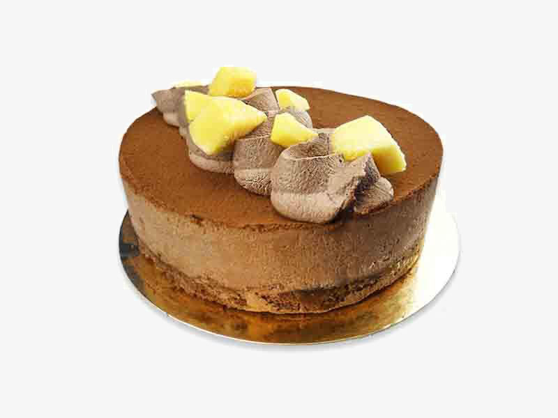 TARTA DE CHOCOLATE Y MANGO SIN AZÚCAR